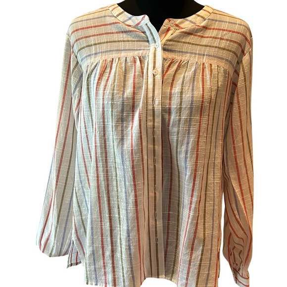NWT LOFT Outlet Striped Pintuck Blouse | Size S - Picture 5 of 7